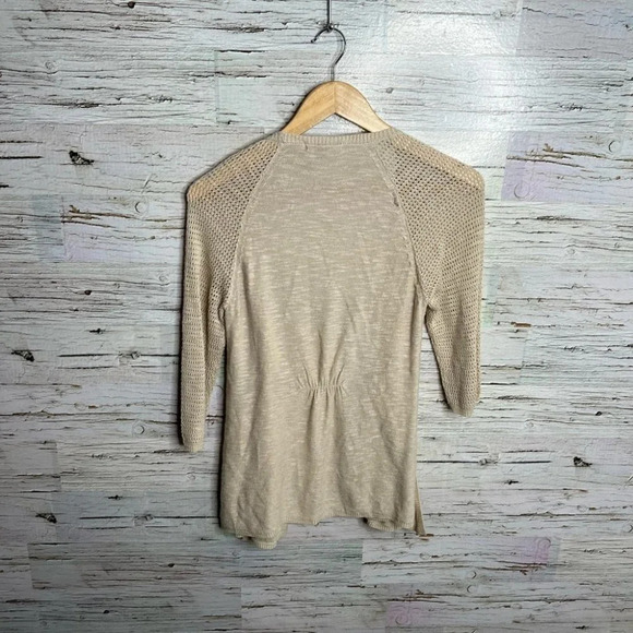 Roz & Ali  cardigan sweater tan size small - Picture 6 of 9